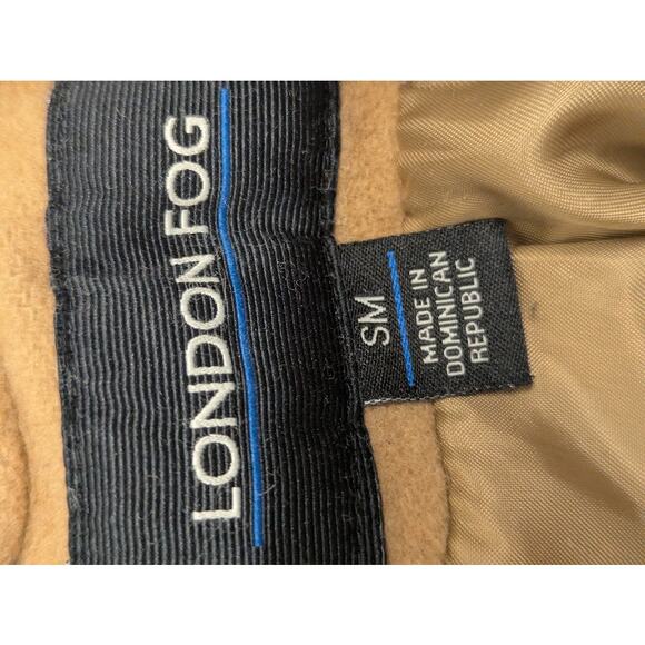 London Fog Winter Pea Coat Button Up Wool Blend Tan/Beige Women's sz Small - Picture 3 of 12